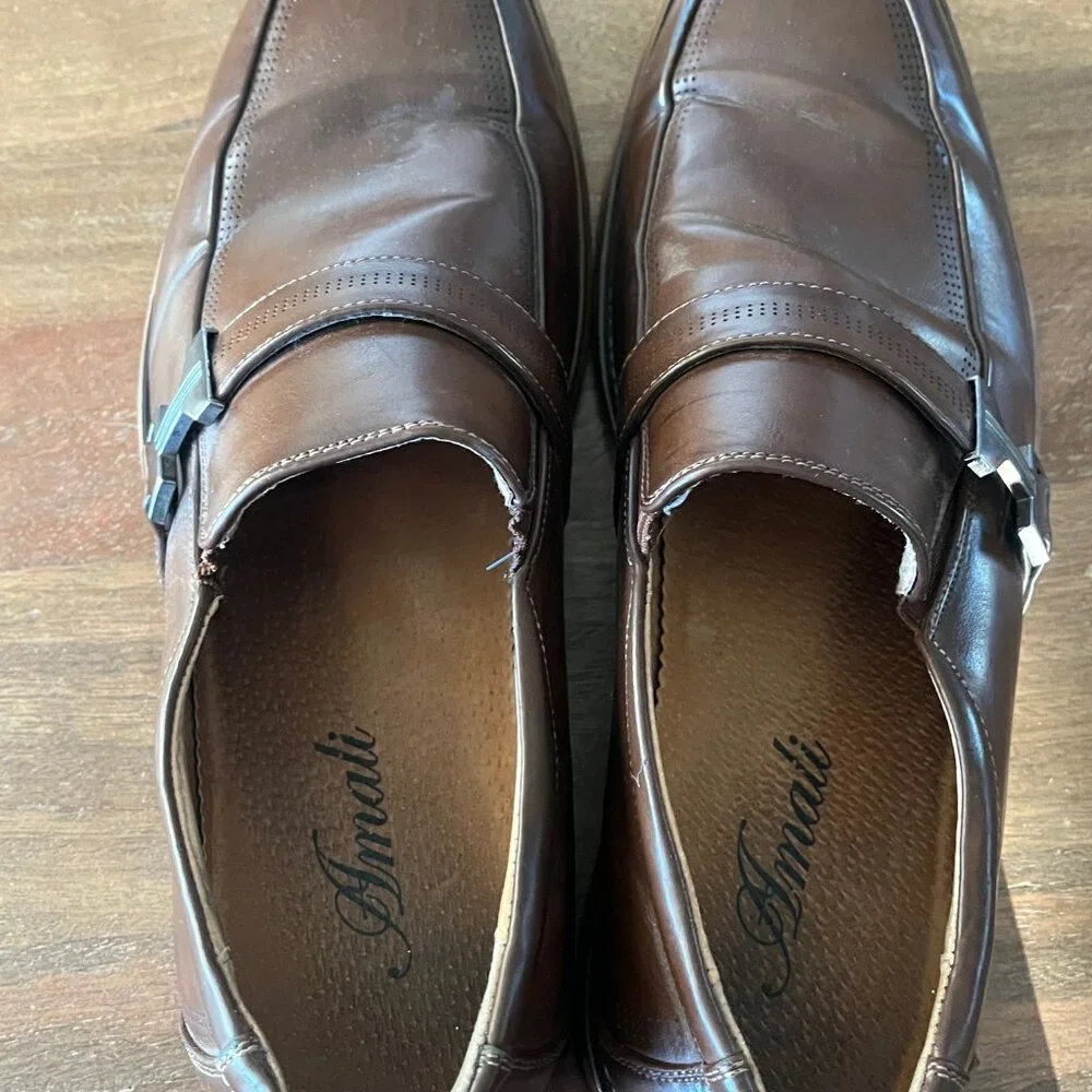 Amali Bankston-065‎ Men’s Brown Slip On Dress Shoes Flats Loafers 10.5